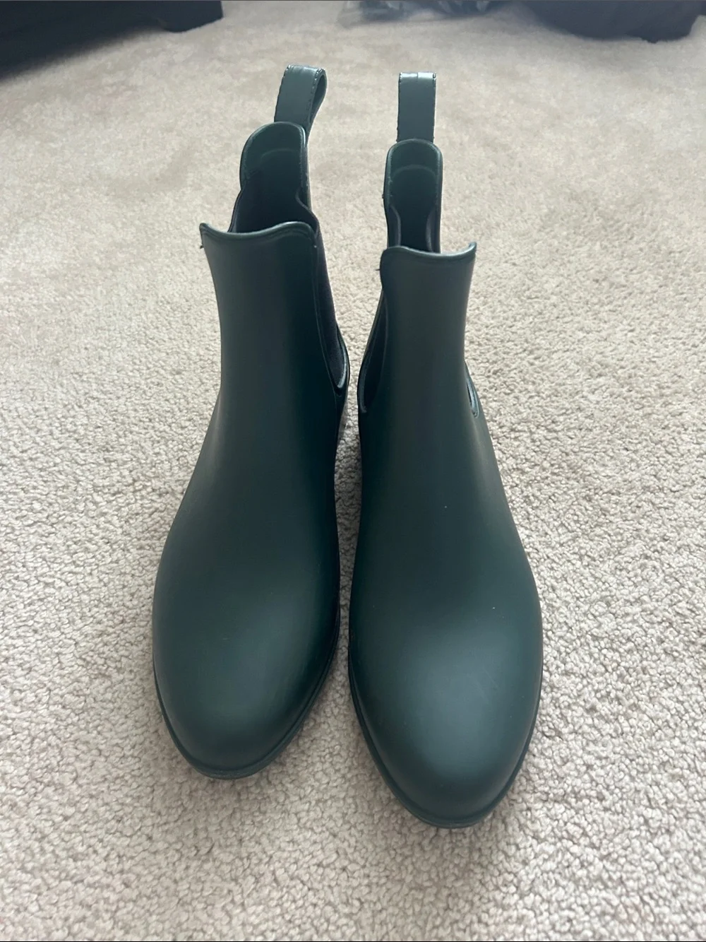 J. Crew Women's Chelsea Rain Boots in Dark Green
